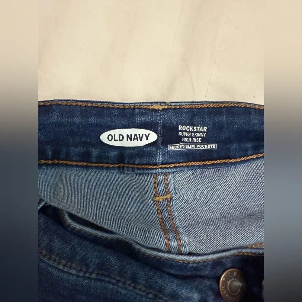 Old Navy Skinny Stretch Women's Blue Jeans Plus Size High Rise Size 16
